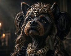 Poodle Kingdom visual development - black poodle